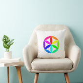 Rainbow Kaleidoscope Throw Pillow クッション (椅子)