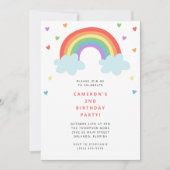 Rainbow Kids Birthday Invitation 招待状 (正面)