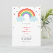 Rainbow Kids Birthday Invitation 招待状 (スタンド正面)