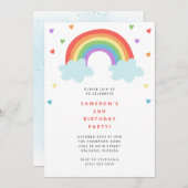 Rainbow Kids Birthday Invitation 招待状 (正面/裏面)