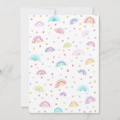 Rainbow Kids Birthday Party Invitation Magical 招待状 (裏面)