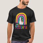 Rainbow Kindergarten No Prob Llama 100th Day of Sc Tシャツ (正面)