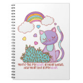 Rainbow Kitten Notebook + Quote ノートブック (正面)