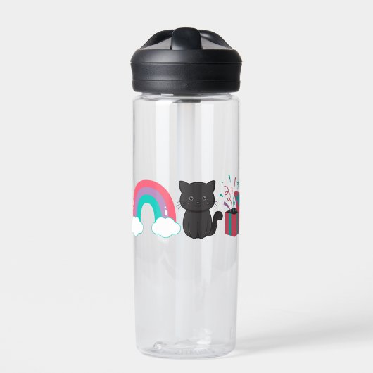 Rainbow Kitten Surprise Icon Water Bottle ウォーターボトル (正面)