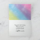 Rainbow Kitty Pet Loss Sympathy   カード (内部)