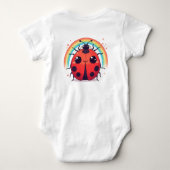 Rainbow Ladybug Adorable Baby One Piece ベビーボディスーツ (裏面)