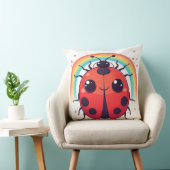 Rainbow Ladybug Soft Kids Decor クッション (椅子)