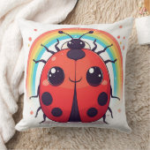 Rainbow Ladybug Soft Kids Decor クッション (ブランケット)