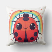 Rainbow Ladybug Soft Kids Decor クッション (裏面)