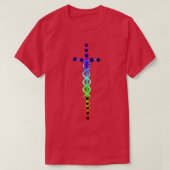 Rainbow Laminin Cross Tシャツ (デザイン正面)