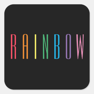 RAINBOW Large Squareスタンプ/黒 スクエアシール