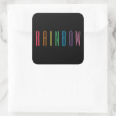 RAINBOW Large Squareスタンプ/黒 スクエアシール (バッグ)