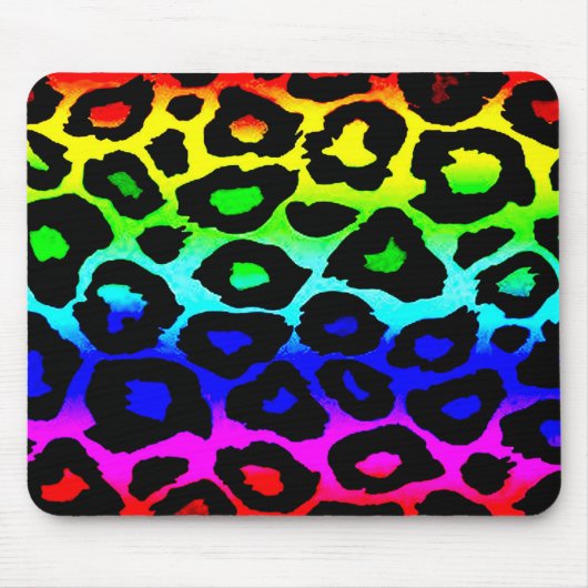rainbow_leopard_プリント変更 マウスパッド (正面)