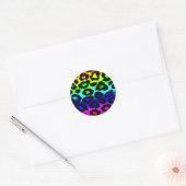 rainbow_leopard_プリント変更 ラウンドシール (封筒)