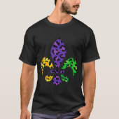 Rainbow Leopard Mardi Gras Fleur De Lis Us New Orl Tシャツ (正面)