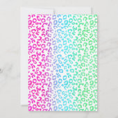 Rainbow Leopard Party Animals Birthday Invitation 招待状 (裏面)