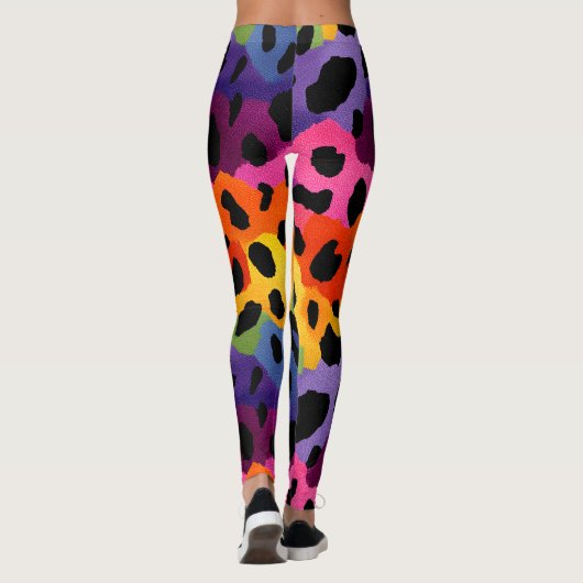 Rainbow Leopard Print レギンス (裏面)