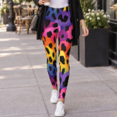 Rainbow Leopard Print レギンス