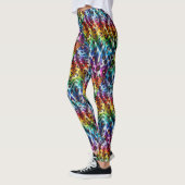 Rainbow Leopard Print Leggings | Bold Colorful レギンス (左)