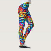 Rainbow Leopard Print Leggings | Bold Colorful レギンス (右)