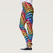 Rainbow Leopard Print Leggings | Bold Colorful レギンス (左)
