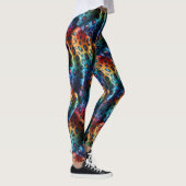Rainbow Leopard Print Leggings | Bold Colorful レギンス (右)