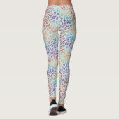 Rainbow Leopard Print Leggings | Bold Colorful レギンス (裏面)