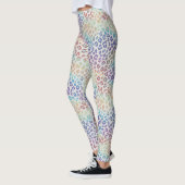 Rainbow Leopard Print Leggings | Bold Colorful レギンス (左)