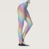 Rainbow Leopard Print Leggings | Bold Colorful レギンス (右)