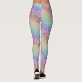 Rainbow Leopard Print Leggings | Bold Colorful レギンス (裏面)