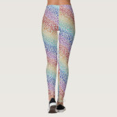 Rainbow Leopard Print Leggings | Bold Colorful レギンス (裏面)