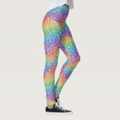 Rainbow Leopard Print Leggings | Bold Colorful レギンス (右)