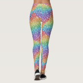 Rainbow Leopard Print Leggings | Bold Colorful レギンス (裏面)