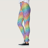 Rainbow Leopard Print Leggings | Bold Colorful レギンス (左)