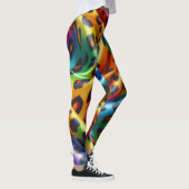 Rainbow Leopard Print Leggings | Bold Colorful レギンス (右)