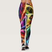 Rainbow Leopard Print Leggings | Bold Colorful レギンス (裏面)