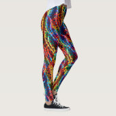 Rainbow Leopard Print Leggings | Bold Colorful レギンス (右)