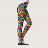 Rainbow Leopard Print Leggings | Psychedelic レギンス (右)