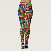 Rainbow Leopard Print Leggings | Psychedelic レギンス (裏面)