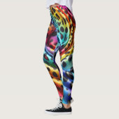 Rainbow Leopard Print Leggings | Psychedelic レギンス (左)