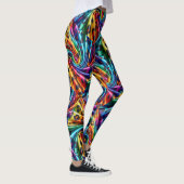 Rainbow Leopard Print Leggings | Psychedelic レギンス (右)