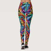 Rainbow Leopard Print Leggings | Psychedelic レギンス (裏面)