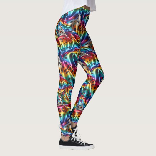Rainbow Leopard Print Leggings | Psychedelic レギンス (右)