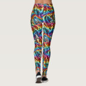 Rainbow Leopard Print Leggings | Psychedelic レギンス (裏面)