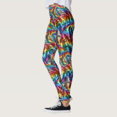 Rainbow Leopard Print Leggings | Psychedelic レギンス (左)