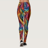 Rainbow Leopard Print Leggings | Psychedelic レギンス (裏面)