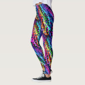 Rainbow Leopard Print Leggings | Psychedelic レギンス (左)