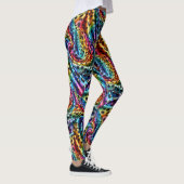 Rainbow Leopard Print Leggings | Psychedelic レギンス (右)