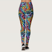 Rainbow Leopard Print Leggings | Psychedelic レギンス (裏面)