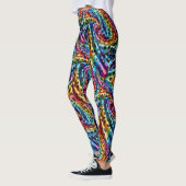 Rainbow Leopard Print Leggings | Psychedelic レギンス (左)